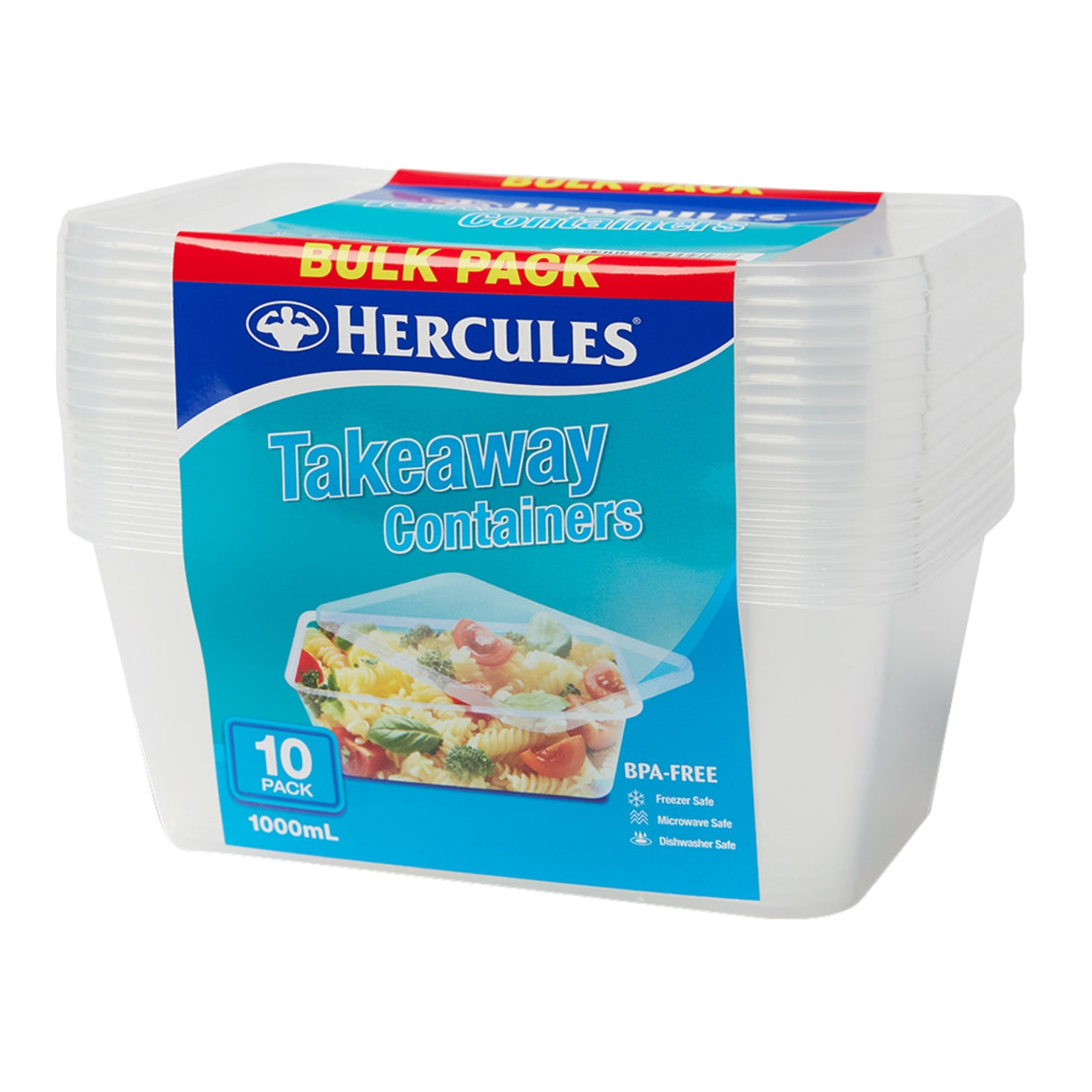 Hercules Takeaway Food Containers 10pk x 1000ml x3-2017004938852438017