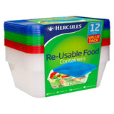 Hercules Takeaway Food Containers 12pk x 750ml x2