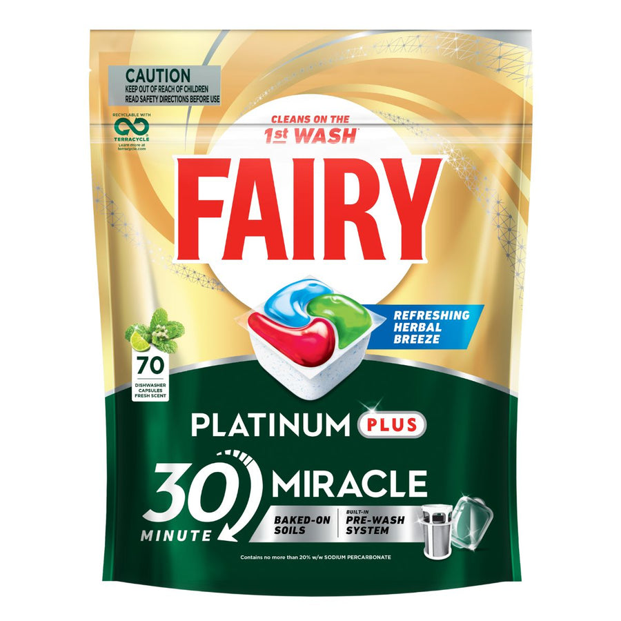 Fairy Platinum Plus x 70 Herbal Breeze Dishwasher Tablets-2006732780347723778