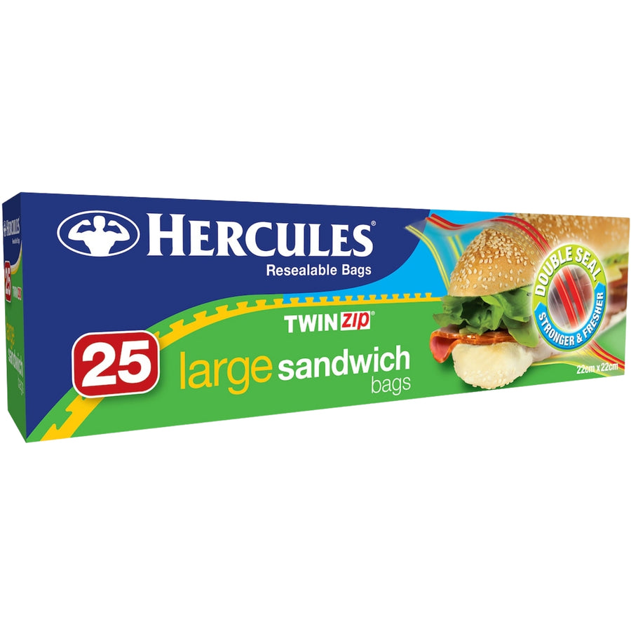 Hercules Large Sandwich Bags 25pk x3-2017004942367264769