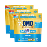 Omo Ultimate 3in1 Sensitive 84 Laundry Capsules - Front View