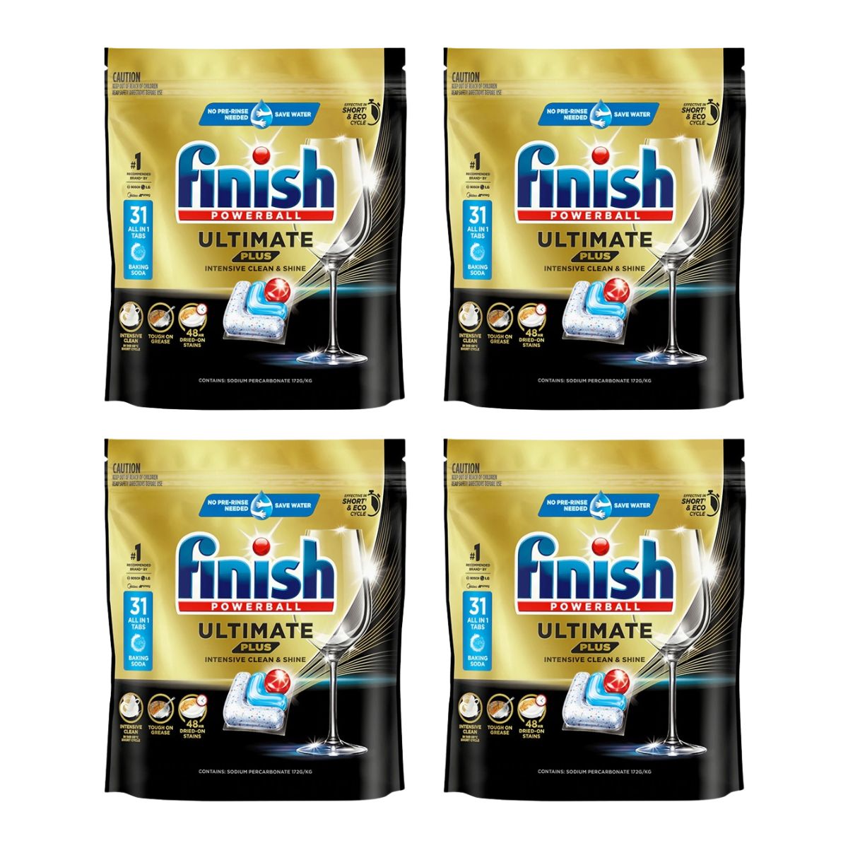 Finish Ultimate Plus x 124 Baking Soda Dishwasher Tablets-2006732758516371458