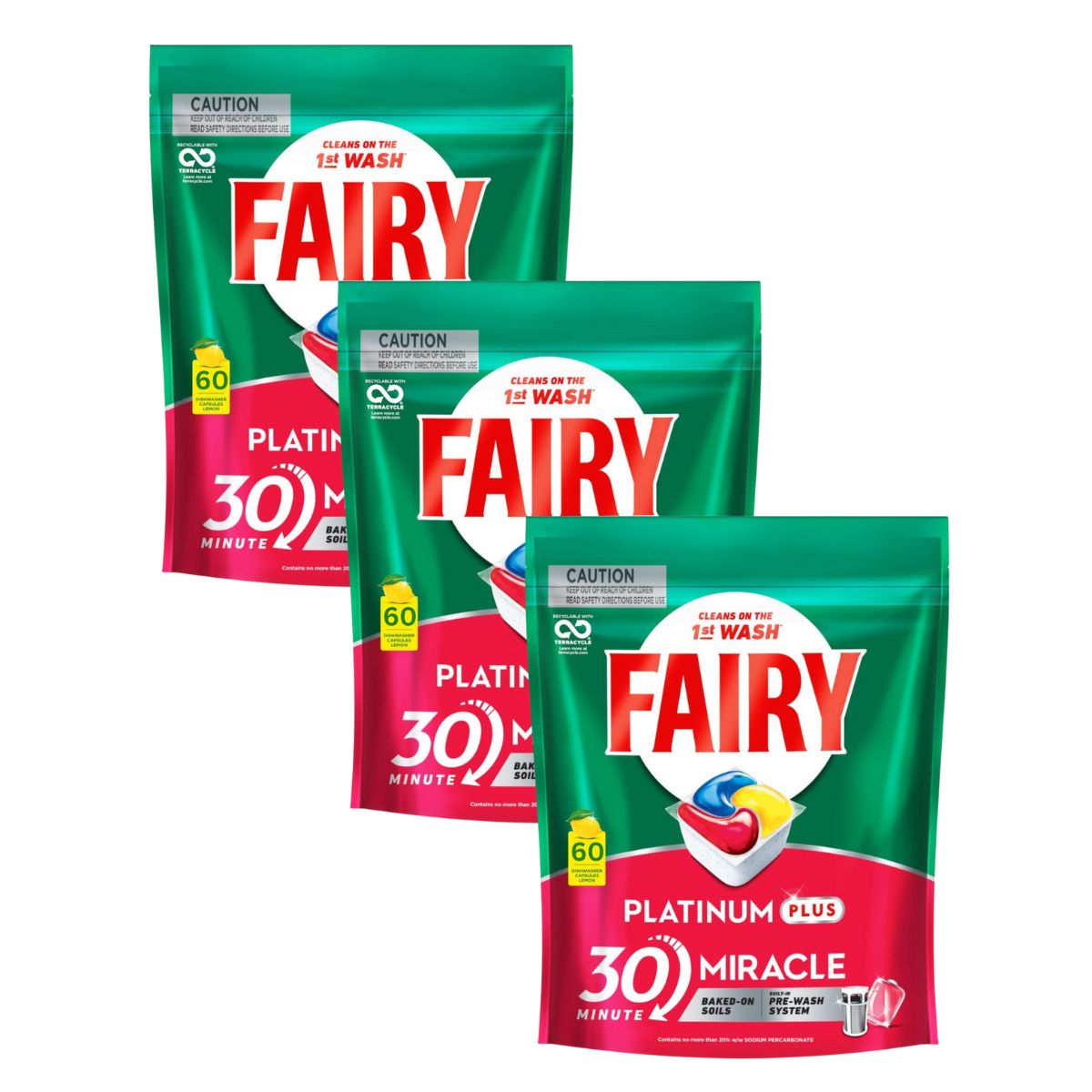 Fairy Platinum Plus x 180 Lemon Dishwasher Tablets-2018816772035186690