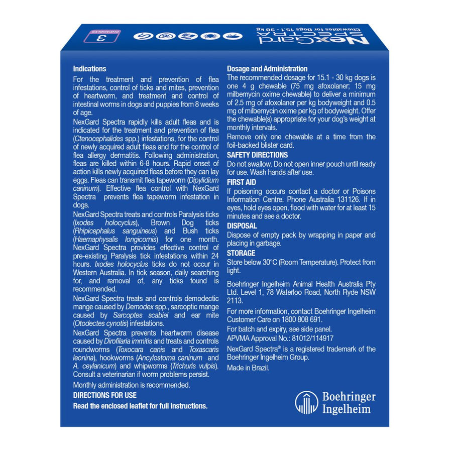 NexGard Spectra Dogs 15.1-30kg 3pk-2006732764795244545