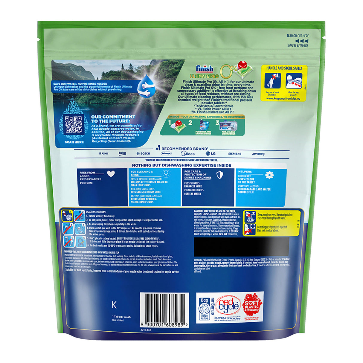 Finish Ultimate 0% Foam 480 Dishwasher Tablets-2006733377536921601