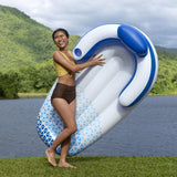 Hydro-Force 1.91m x 1.07m Indigo Wave Lounge - Front View