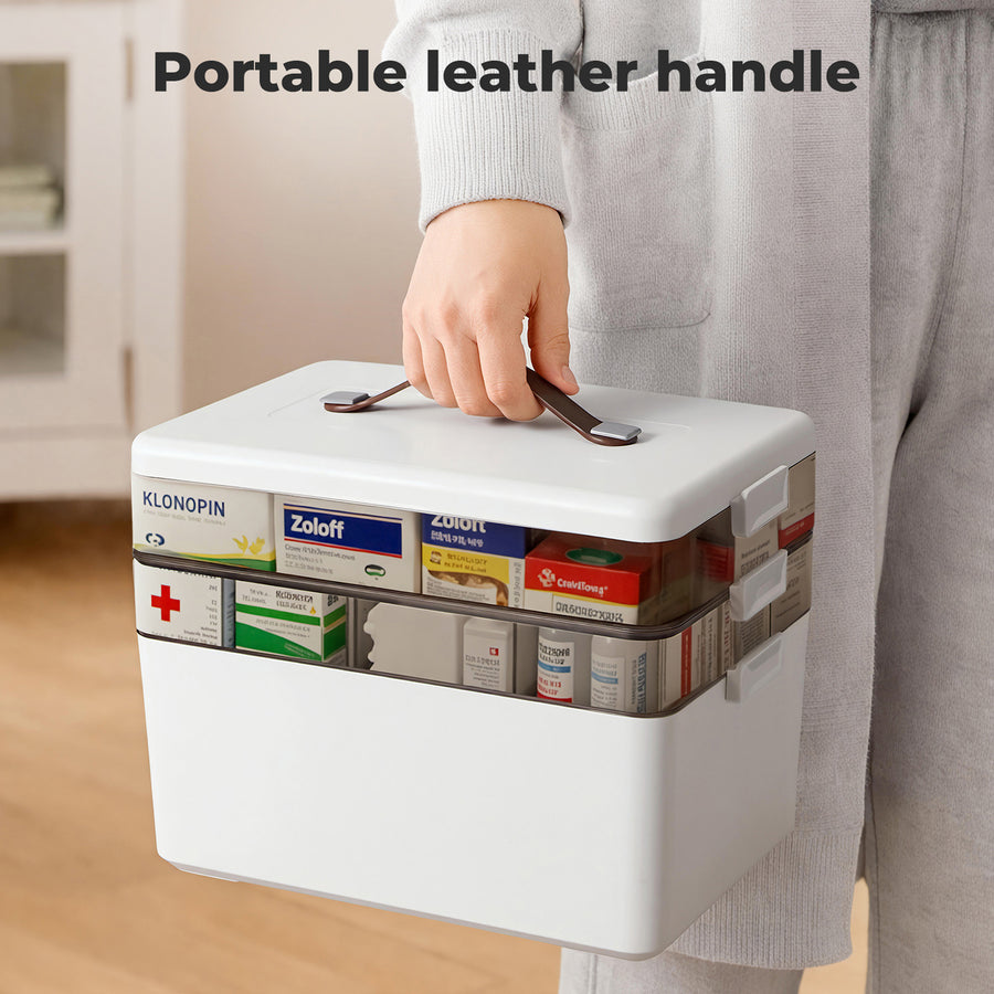 Levede Medical Storage Box Three Layer Medicine Case-2017004943969488900