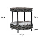 PaWz Rattan Pet Bed Elevated Raised-2018816819120443394
