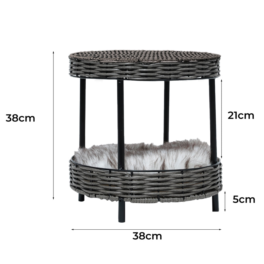 PaWz Rattan Pet Bed Elevated Raised-2018816819120443394