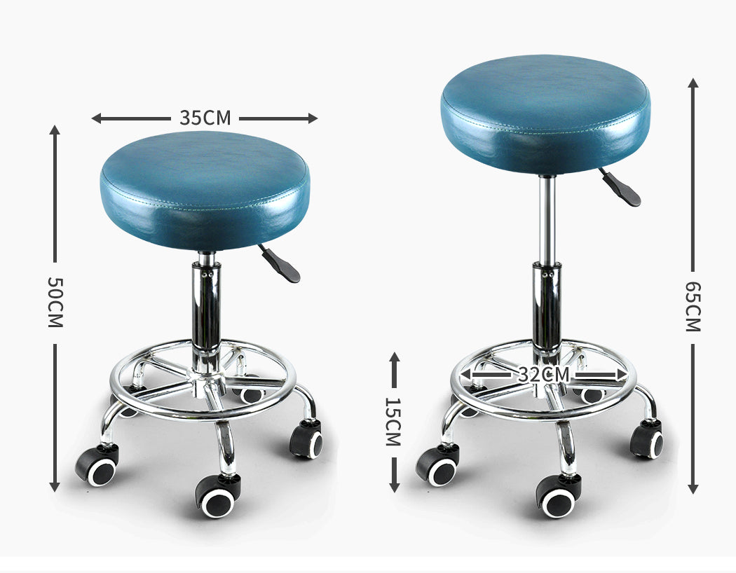 Levede Bar Stools Salon Stool Swivel Teal-2006733037185929218