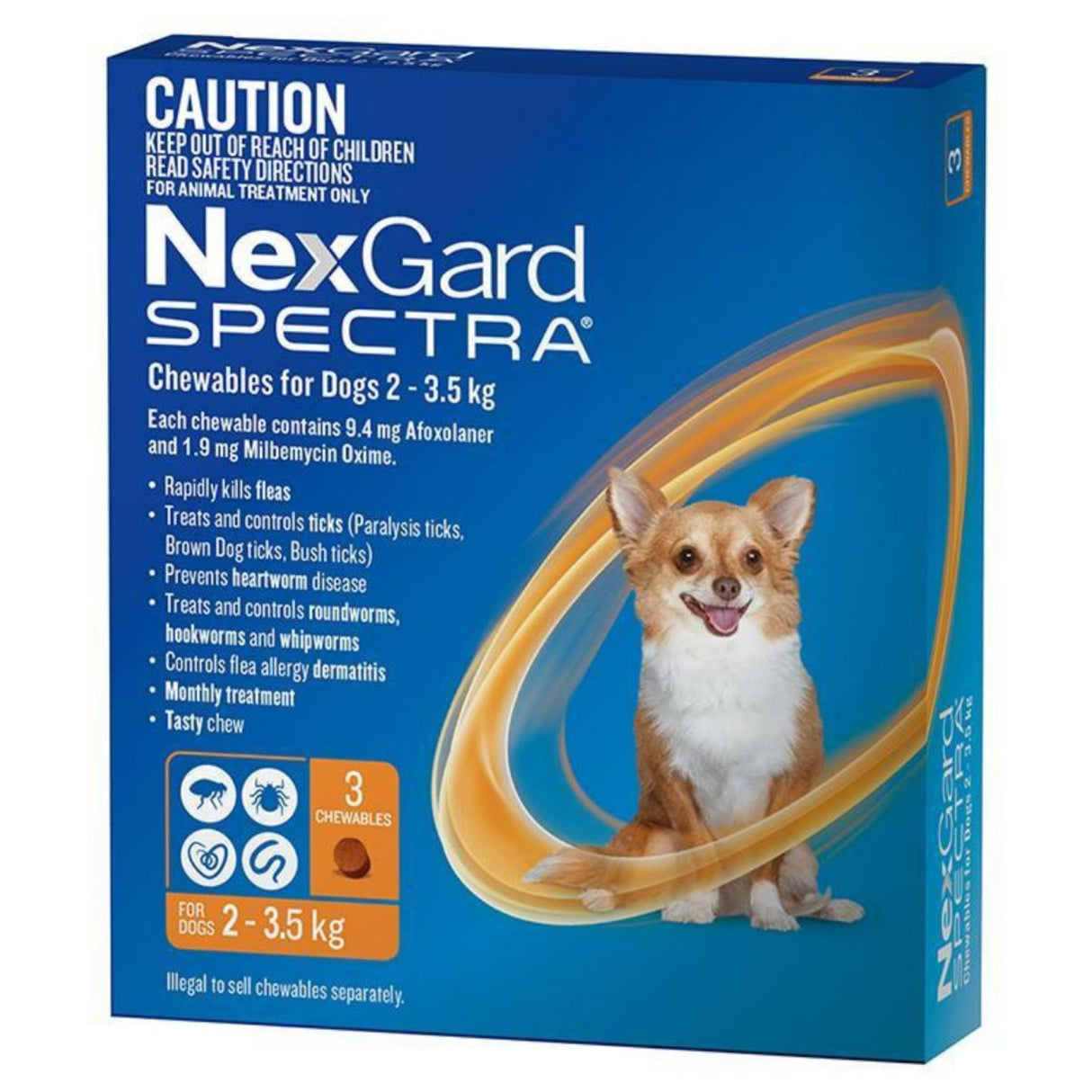 NexGard Spectra Dogs 1.35-3.5kg 3pk-2018816694822244352
