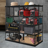 Giantz 4x1.8M Garage Shelving Warehouse Rack Pallet Racking Storage Shelve Black - Low Angle