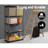 Giantz 4x1.8M Garage Shelving Warehouse Rack Pallet Racking Storage Charcoal - 45-Degree Angle
