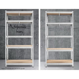 Giantz 1.8M Warehouse Racking Rack Shelving Garage Steel Metal Storage Shelves Silver - 45-Degree Angle