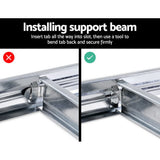 Giantz 1.8M Warehouse Racking Rack Shelving Garage Steel Metal Storage Shelves Silver - Rear View
