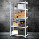 Giantz 1.8M Warehouse Racking Rack Shelving Garage Steel Metal Storage Shelves Silver - Close-Up Angle