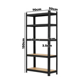 Sharptoo 3x Warehouse Storage Rack 5-tier 1.5m - Front View