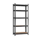 Sharptoo 4x Warehouse Storage Rack 5-tier 1.5m Black