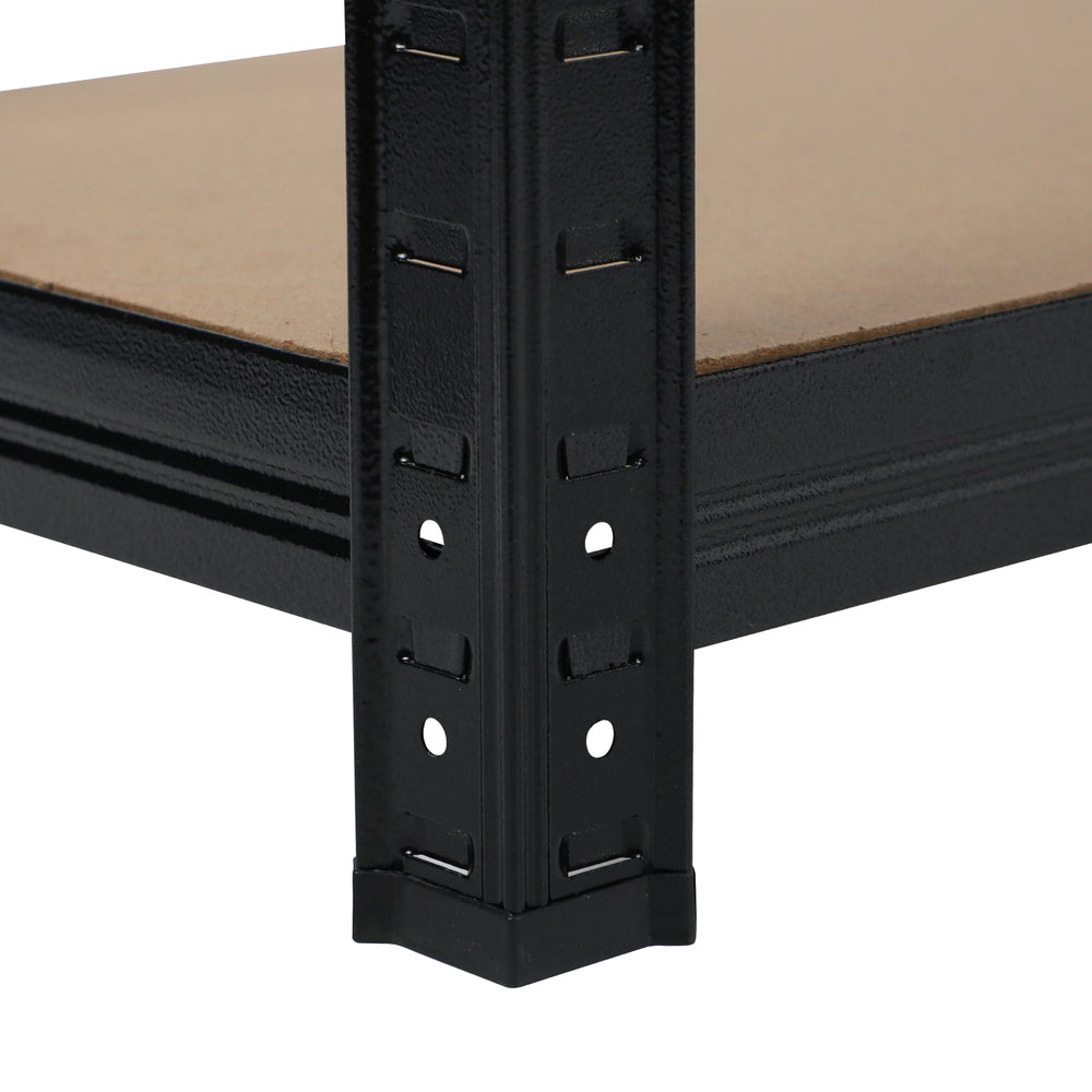 Sharptoo 4x Warehouse Storage Rack 5-tier 1.5m Black