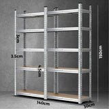 Sharptoo Warehouse Storage Rack Steel Pallet 1.5m x2 - Rear View