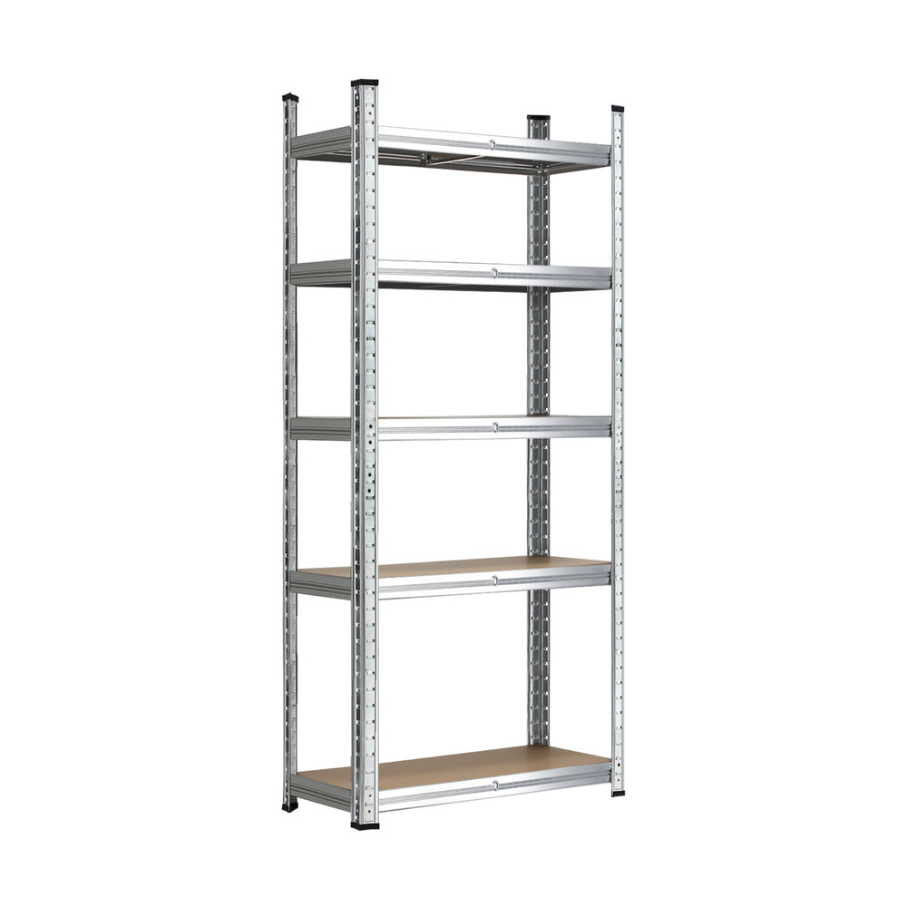 Sharptoo 4x Warehouse Storage Rack 5-tier 1.5m Silver