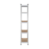 Sharptoo 4x Warehouse Storage Rack 5-tier 1.5m Silver