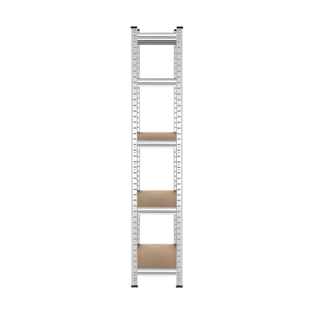 Sharptoo 4x Warehouse Storage Rack 5-tier 1.5m Silver