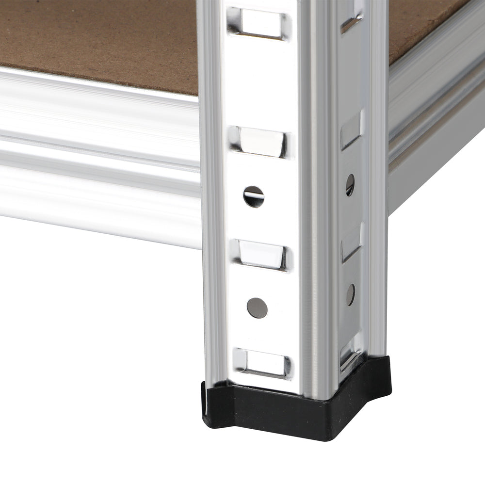 Sharptoo 4x Warehouse Storage Rack 5-tier 1.5m Silver