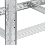 Sharptoo 4x Warehouse Storage Rack 5-tier 1.5m Silver