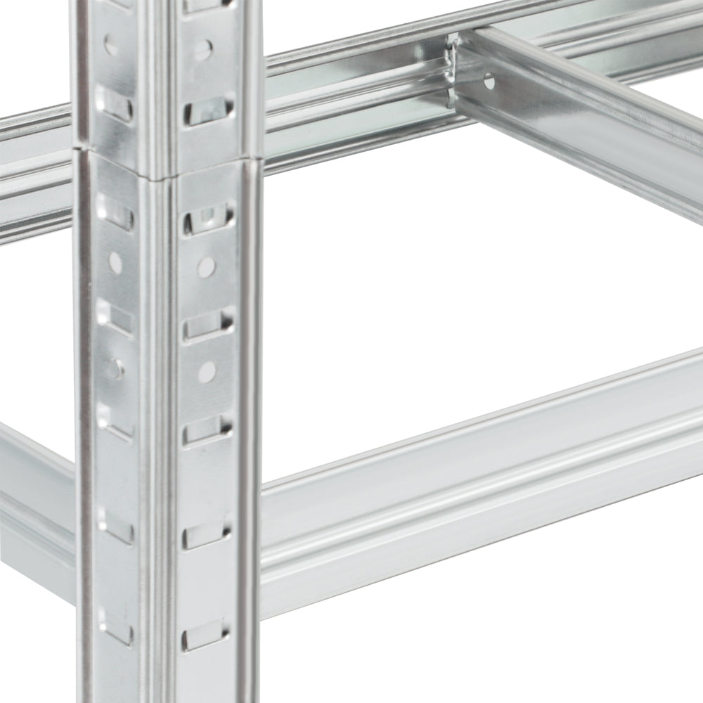 Sharptoo 4x Warehouse Storage Rack 5-tier 1.5m Silver