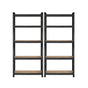 Sharptoo 2x Warehouse Storage Rack 5-tier 1.8m Black