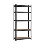 Sharptoo 2x Warehouse Storage Rack 5-tier 1.8m Black