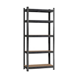 Sharptoo 2x Warehouse Storage Rack 5-tier 1.8m Black - Close-Up Angle