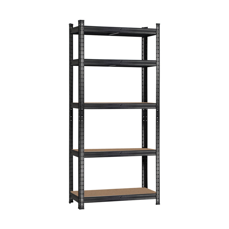Sharptoo 2x Warehouse Storage Rack 5-tier 1.8m Black