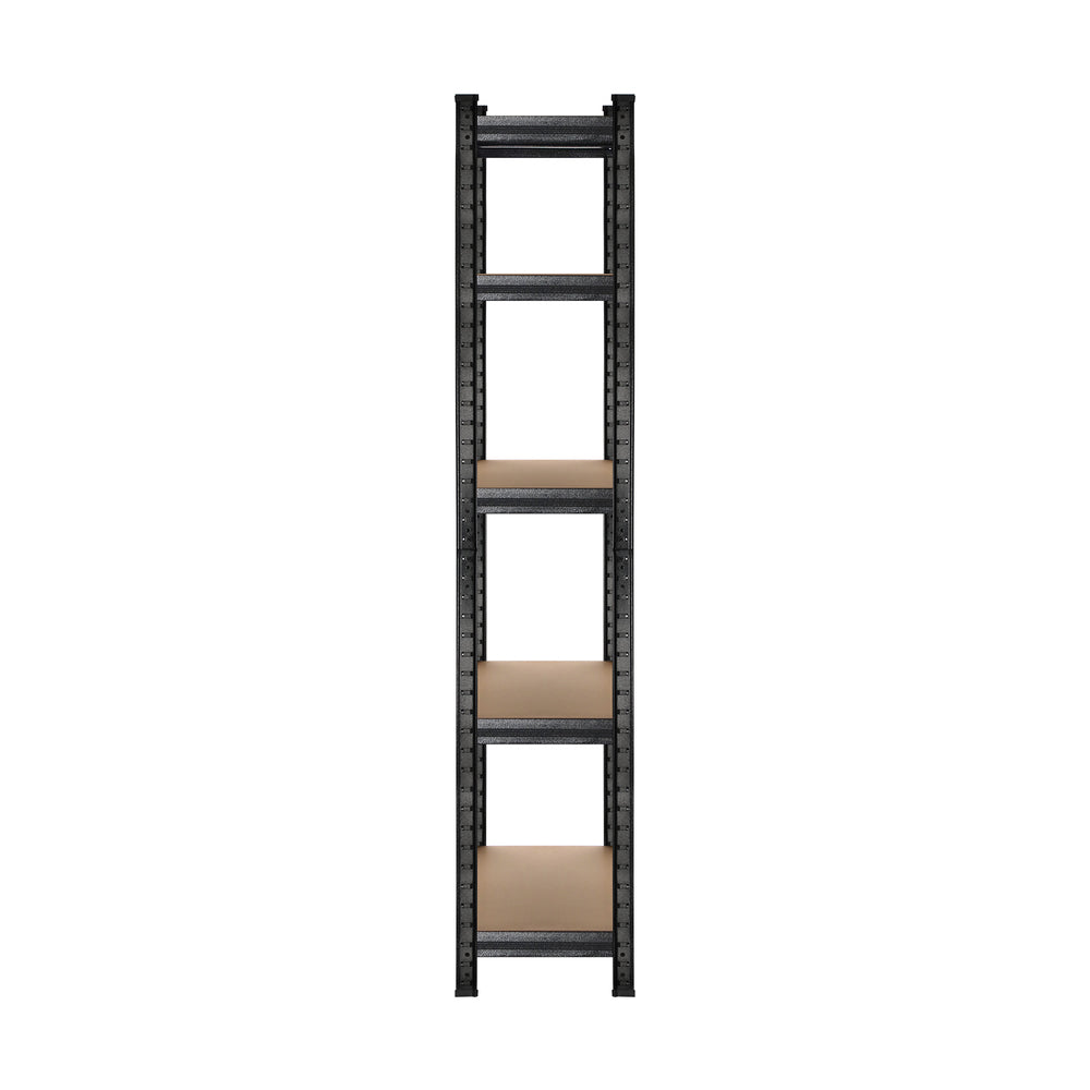 Sharptoo 2x Warehouse Storage Rack 5-tier 1.8m Black