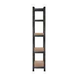 Sharptoo 2x Warehouse Storage Rack 5-tier 1.8m Black - Low Angle