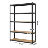 Sharptoo 2x Warehouse Storage Rack 1.8m Black