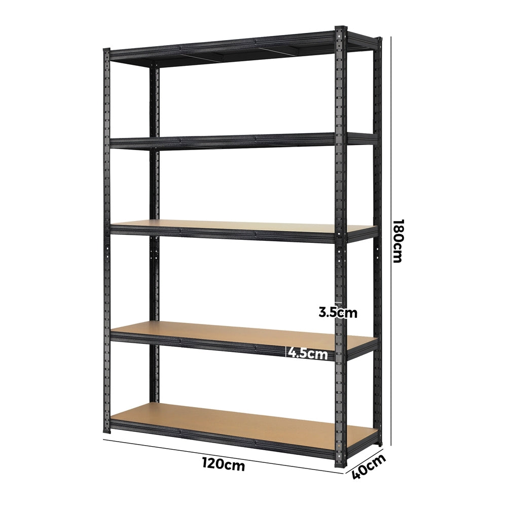 Sharptoo 2x Warehouse Storage Rack 1.8m Black
