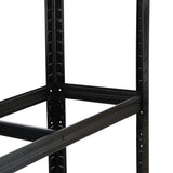 Sharptoo 2x Warehouse Storage Rack 1.8m Black - Close-Up Angle