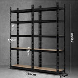 Sharptoo Warehouse Storage Shelf Steel Pallet 1.5m X2 - Side View