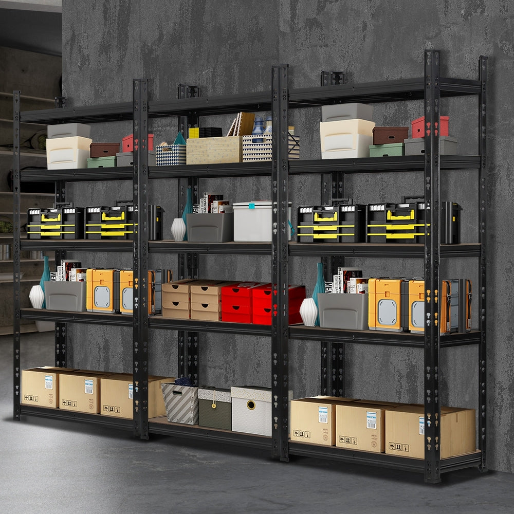 Sharptoo 3x Warehouse Storage Rack 5-tier 1.5m Black