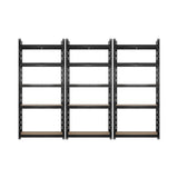 Sharptoo 3x Warehouse Storage Rack 5-tier 1.5m Black