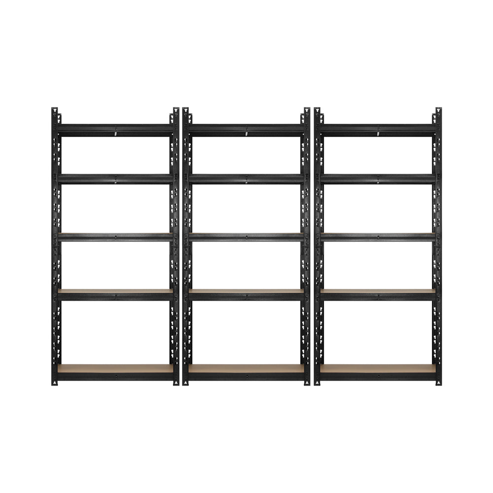 Sharptoo 3x Warehouse Storage Rack 5-tier 1.5m Black