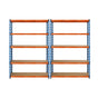 Sharptoo 2x Warehouse Storage Rack 5-tier 1.8m Orange&Blue