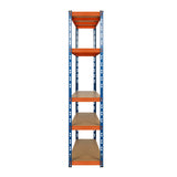 Sharptoo 2x Warehouse Storage Rack 5-tier 1.8m Orange&Blue