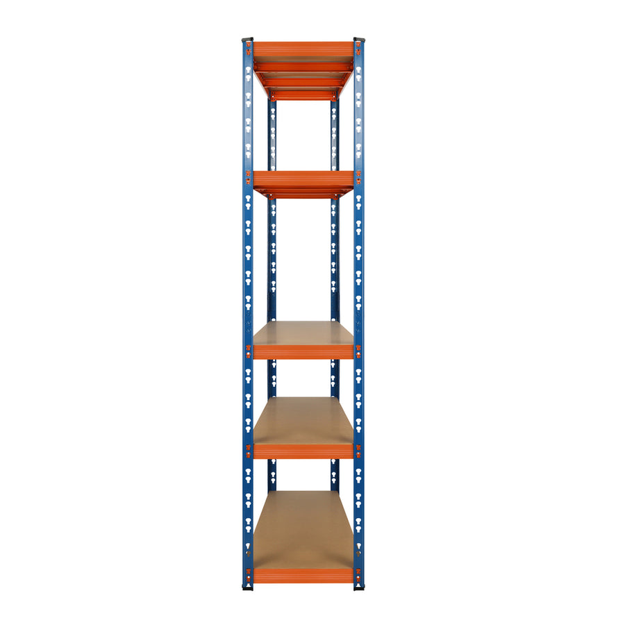 Sharptoo 2x Warehouse Storage Rack 5-tier 1.8m Orange&Blue