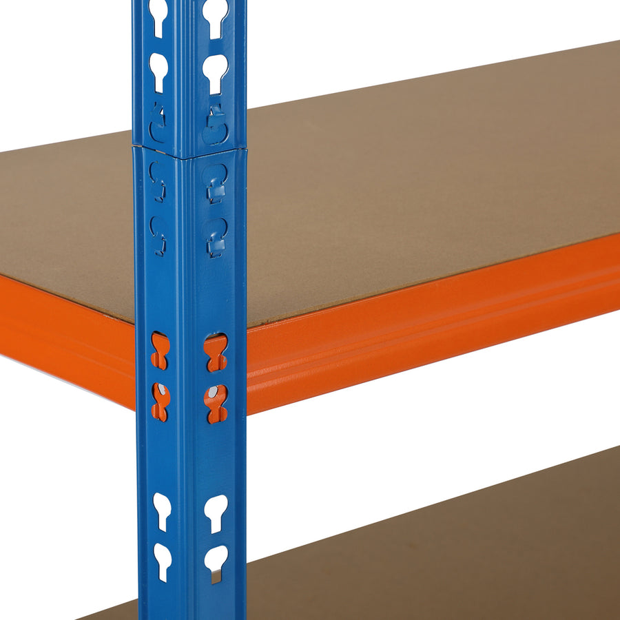 Sharptoo 2x Warehouse Storage Rack 5-tier 1.8m Orange&Blue