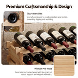 Artiss 36 Bottle Wooden Wine Rack 6 Tier Modular Wine Display Storage Stand Freestanding Holder Natural Pine Wood, 70 x 30 x 70cm - Extra Image