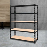 Giantz 1.8M Garage Shelving Warehouse Rack Pallet Racking Storage Shelve Black - Close-Up Angle