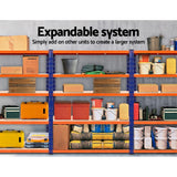 Giantz 1.8M Garage Shelving Warehouse Rack Pallet Racking Storage Shelve Blue - Rear View